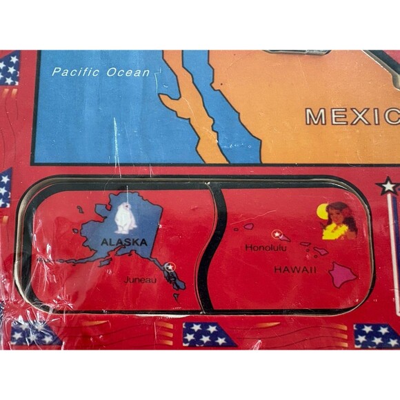 Wooden USA Map Puzzle for Kids 46 PCS United States Puzzle With Capitols 2009 - Picture 4 of 10